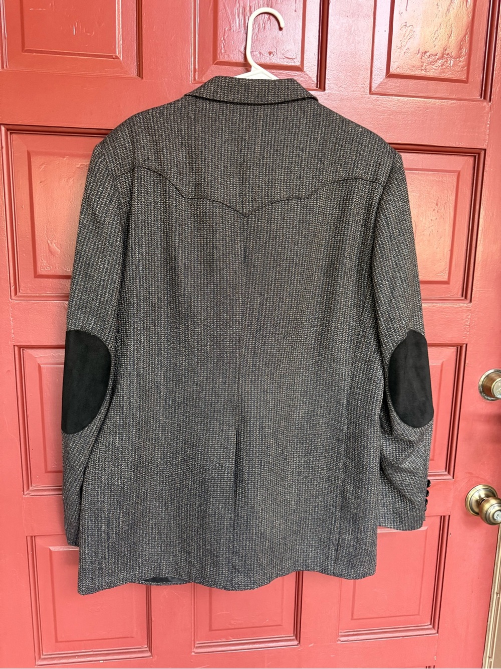 Men's Gray Herringbone Sport Coat Blazer - Classic Tailored Style